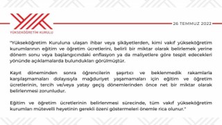 YÖKten vakıf yükseköğretim kurumlarına “eğitim ücreti” uyarısı