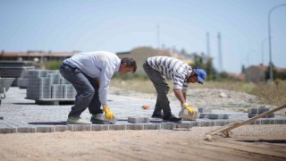 Yoncalıya son 3 ayda 27 bin metrekare kilit parke taşı