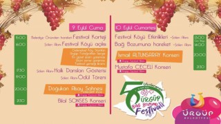 50. Uluslararası Ürgüp Bağ Bozumu Festivaline geri sayım