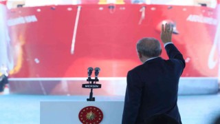 Abdulhamid Han Cumhurbaşkanı Erdoğanın katıldığı törenle Akdenize uğurlandı