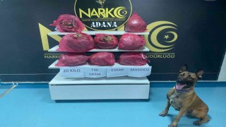 Adanada 20 kilo 736 gram esrar ele geçirildi