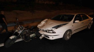 Adanada otomobil motosiklete çarptı: 1 ölü 2 yaralı
