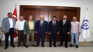 ADÜ Rektörü Aldemir, Türk Veteriner Hekimleri Birliği Konseyi Başkanı Eroğlunu ağırladı