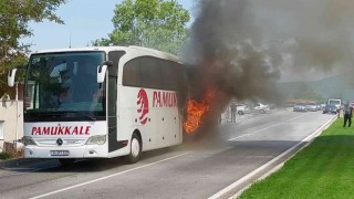 Alev alev yanan otobüste can pazarı