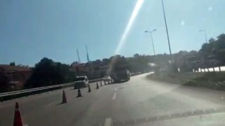 Ankarada kamyon sürücüsü adeta trafik terörü estirdi
