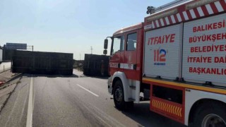 Bandırma Gönen yol ayrımında trafik kazası