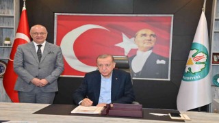 Başkan Ergün, Cumhurbaşkanı Erdoğanı ağırladı