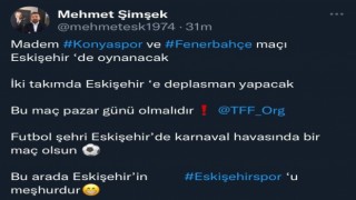 Başkan Şimşekten Konyaspor-Fenerbahçe maçının pazar günü oynanması talebi