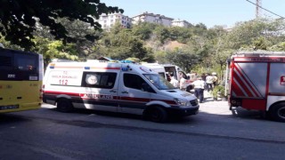 Beşiktaşta kamyonet çiçekçiye girdi: 2 yaralı