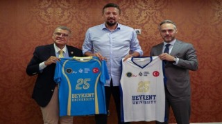 Beykent Üniversitesi heyetinden TBF Başkanı Hidayet Türkoğluna ziyaret