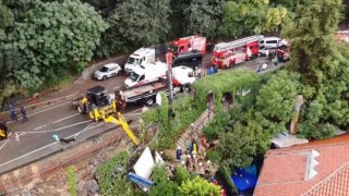 Beykozda istinat duvarı çöktü: 1 kişi göçük altında kaldı