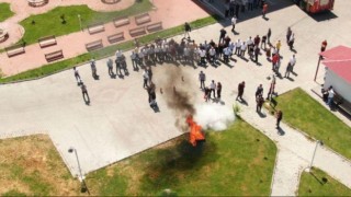Bingöl İl Milli Eğitim Müdürlüğünde yangın tatbikatı yapıldı