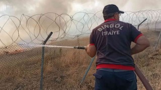 Bingölde otluk alanda yangın: Dumanlar gökyüzünü kapladı