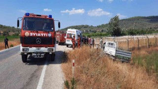 Bodrumda kamyonet tarlaya uçtu: 2 yaralı