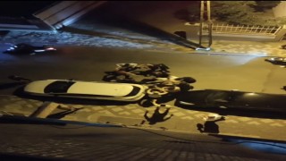 Boks ringlerini aratmayan kavga kamerada