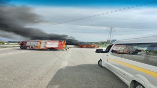 Bursada otomobil alev alev yandı, sürücüsü canını zor kurtardı