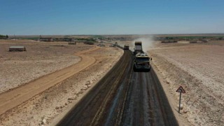Büyükşehirden Harran kırsalında sathi asfalt çalışması