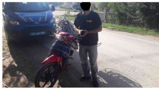 Çaldığı motosikletle kablo çaldı, sonrasında yakalandı
