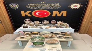 Çanakkalede kaçak tarihi eser operasyonu