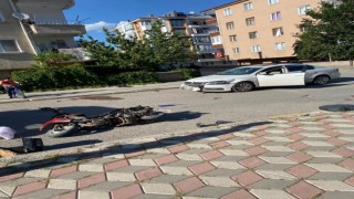 Çankırıda motosiklet ile otomobil çarptı: 1 yaralı