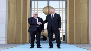 Cumhurbaşkanı Erdoğan, Filistin Devlet Başkanı Abbası resmi törenle karşıladı