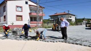 Doğanşehirde asfalt ve parke çalışması