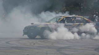Driftçilerin gösterileri nefes kesti, o anlar dron ile görüntülendi