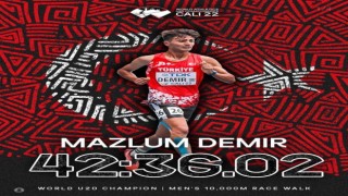 Dünya 20 Yaş Altı Atletizm Şampiyonasında Mazlum Demirden altın madalya