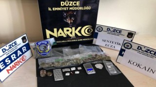 Düzceye uyuşturucu getirirken yakalandı
