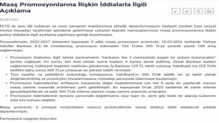 EGMden maaş promosyonlarına ilişkin iddialarla ilgili açıklama