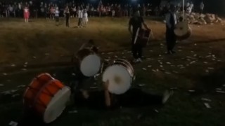 Elazığda Davulcu tutulması: 5 davulcunun şovu kameralarda