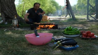 Erzincanda sıcaktan bunalan vatandaşlar Ekşisuya akın ediyor