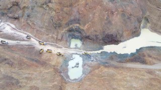 Erzurum Narman Şehitler Barajında çalışmalar aralıksız devam ediyor