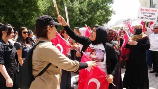 Evlatları dağa kaçırılan anneler kendilerine zafer işareti yapan HDPlilere öfke kustu