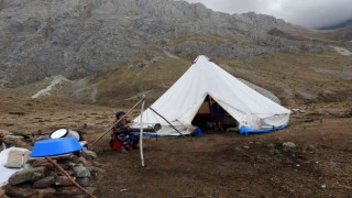 Göçebe hayatların çadırda yaşam mücadelesi