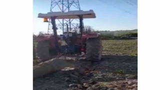 Hasat zamanı çiftçinin traktörünü çaldılar