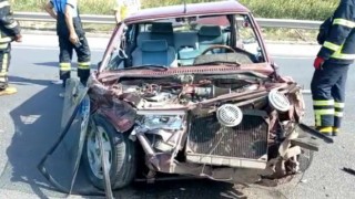 Hurdaya yığınına dönen bu araçtan iki kişi burnu bile kanamadan çıktı