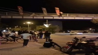 Iğdırda üst geçitte intihar girişimi