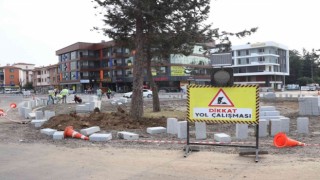 Işıksız kavşak yapımına başlandı