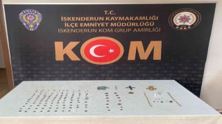 İskenderunda 145 adet tarihi eser ele geçirildi