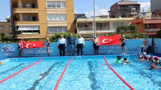 İskenderunda portatif yüzme havuzlarının açılışı yapıldı