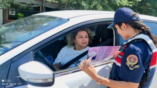 Kadın astsubaylardan kadın sürücü ve yolculara KADES eğitimi