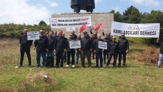 Kamu kurumlarında çalışan aşçılar festivale siyah önlükle katıldı