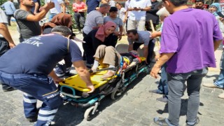 Kamyonetin çarptığı yaya yaralandı