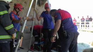 Kapadokyada yapılan tatbikat gerçeğini aratmadı