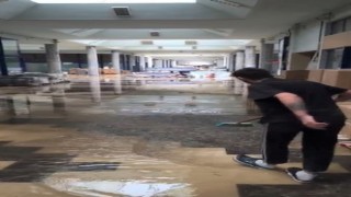 Kütahyada sağanak yağmur sonrası su baskını