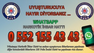 Kütahyada uyuşturucuyla mücadele için ”Narko Mobil WhatsApp” ihbar hattı