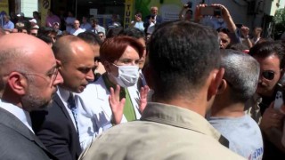 Meral Akşener vatandaşa bağırdı, korumalar zor kullanarak uzaklaştırdı