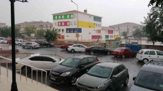 Meteoroloji uyarmıştı: Tekirdağda fındık büyüklüğünde dolu yağdı