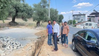Nazillide deforme olan iyi su boruları yenileniyor